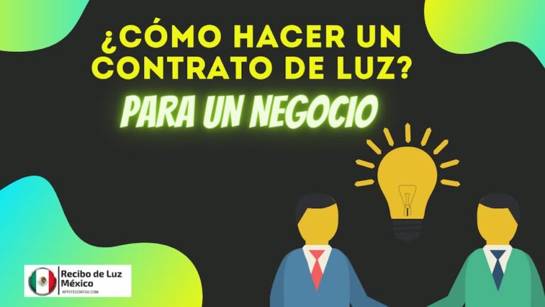 Contrato de Luz para Negocio CFE