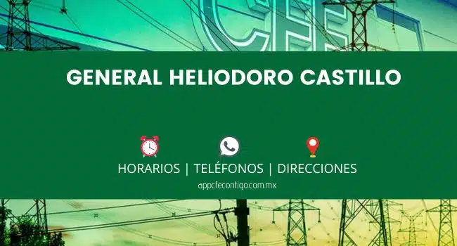oficinas cfe en el municipio de general heliodoro castillo direccion horarios telefonos