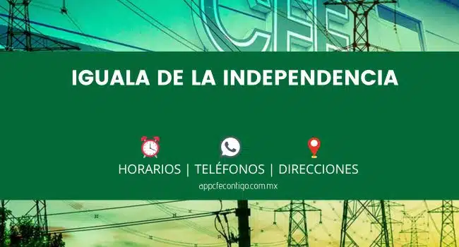 oficinas cfe en el municipio de iguala de la independencia direccion horarios telefonos