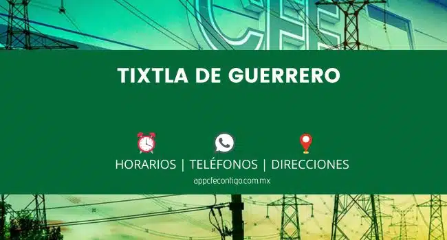 oficinas cfe en tixtla de guerrero direccion horarios telefonos