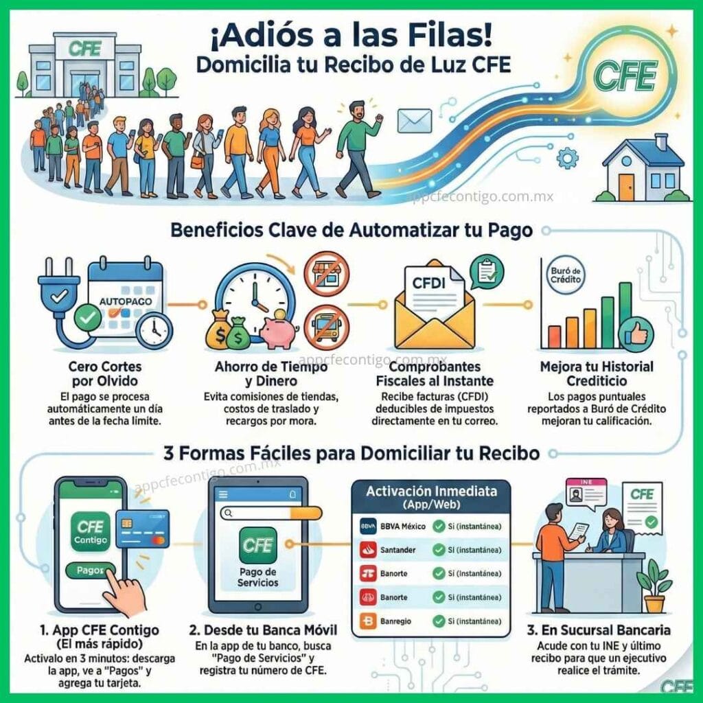 Domiciliar el Pago del Recibo de Luz con CFE: Guía Paso a Paso 2 Domiciliar el Pago del Recibo de Luz con CFE: Guía Paso a Paso